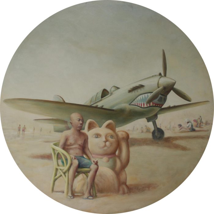 Chau China - 180diam - Acrílico sobre tela y tablero - 2007