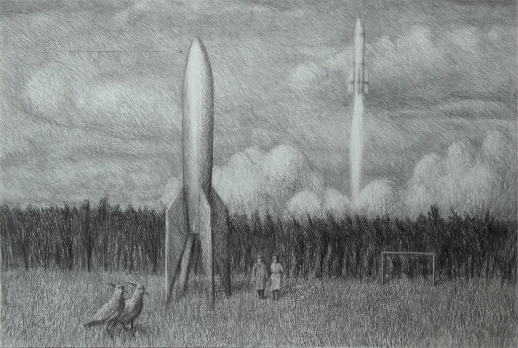 Científicos - 150x99 - Grafito sobre MDF