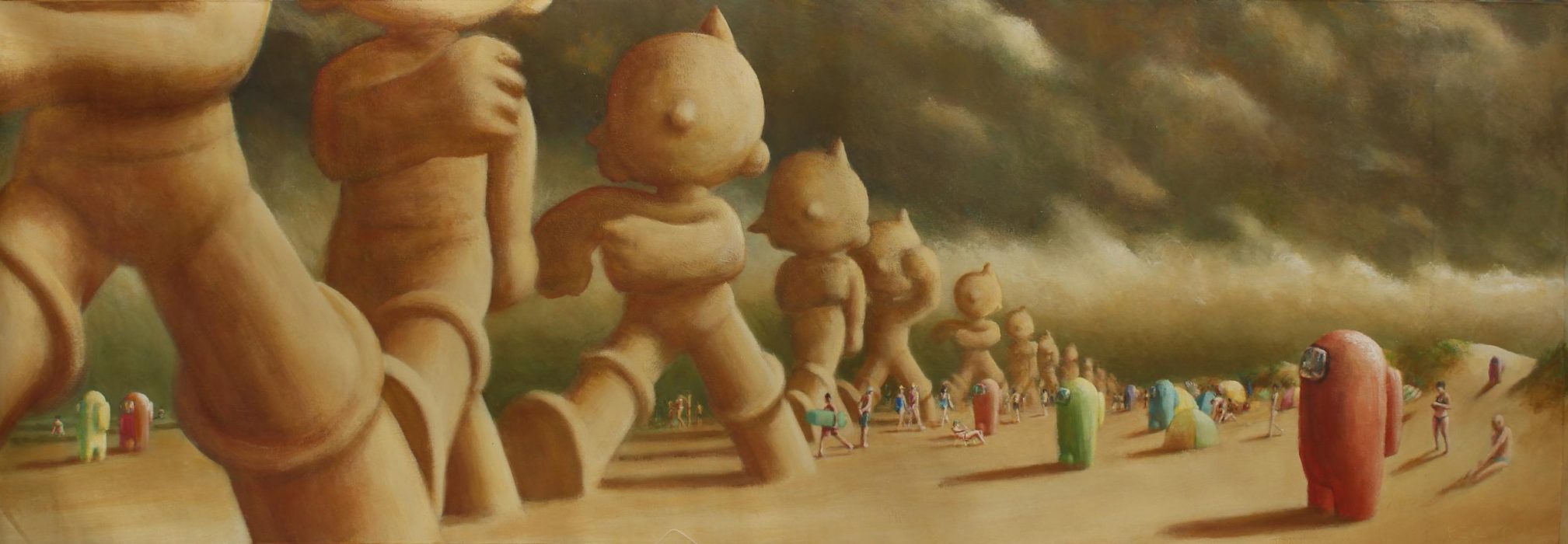 Distancias - 259x90 - Acrílico sobre tela - 2021