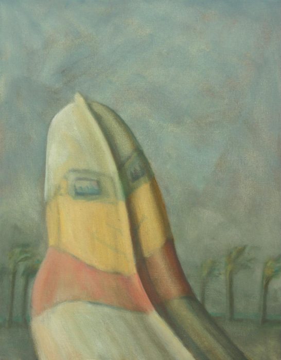 Moto 1 - 51x66 - Óleo sobre tela y tablero - 2023