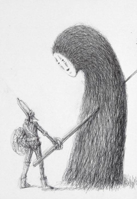 Quijote 1 - 20x30 - Tinta sobre PVC - 2024