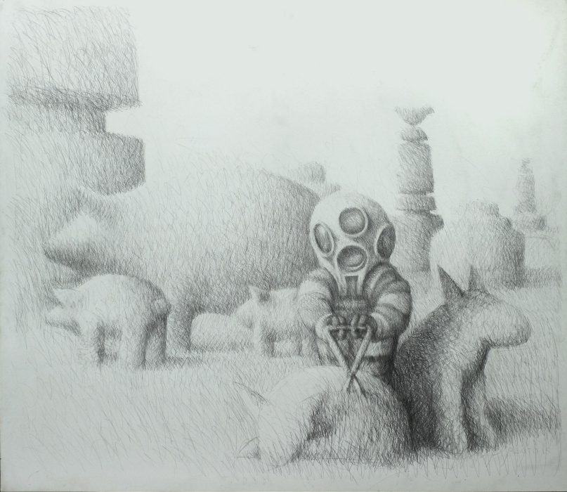 Verano -- 183x160 - Grafito sobre MDF - 2015